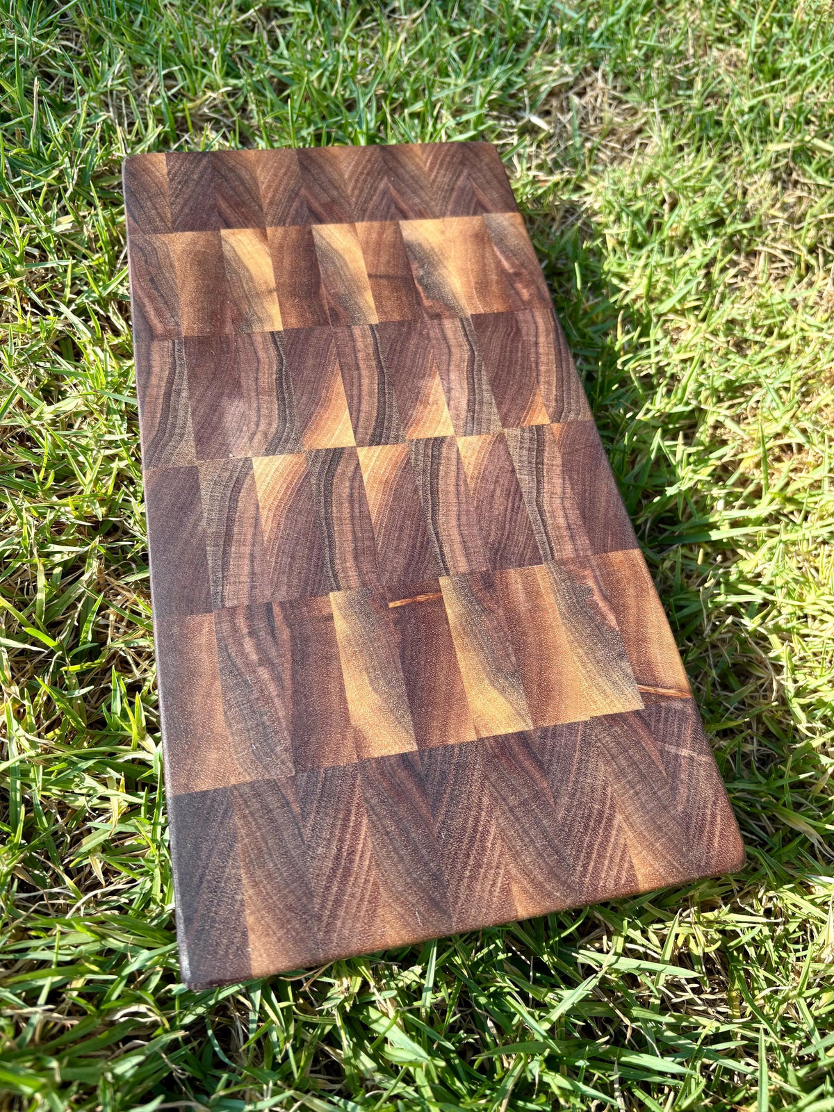 Handmade Walnut End Grain Cutting Board, Artisan Prep Board, Cheese Serving Tray